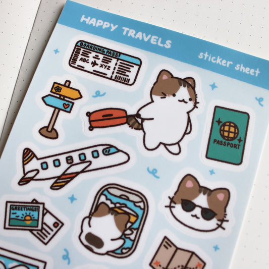 Happy Travels • Vinyl Sticker Sheet
