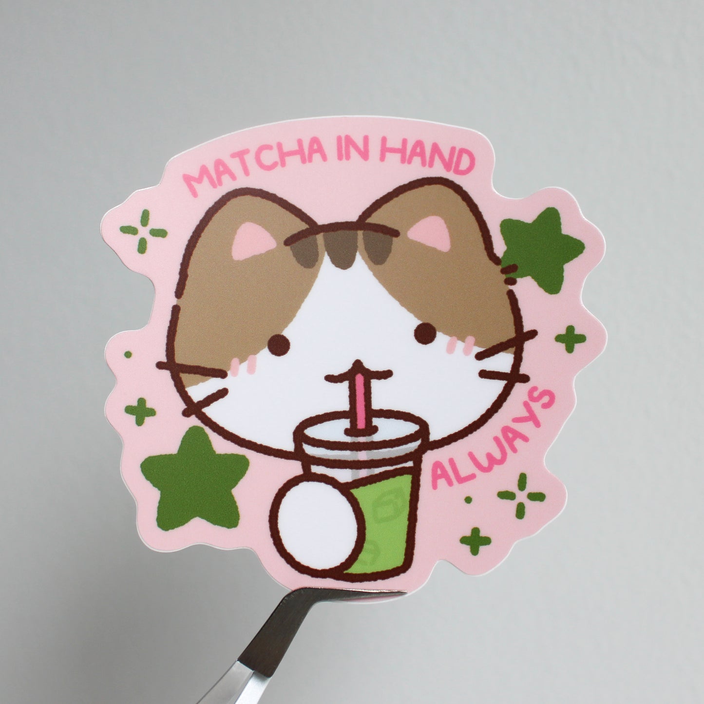 Miko Matcha in Hand β’ Vinyl Sticker