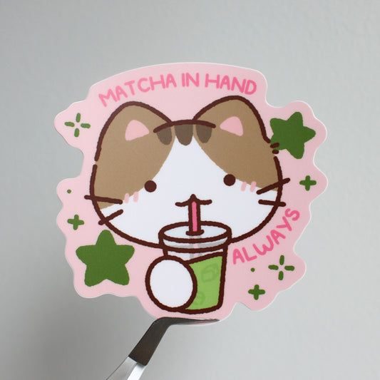 Miko Matcha in Hand β’ Vinyl Sticker