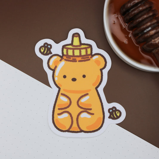 Beary Honey Bottle • Vinyl Sticker