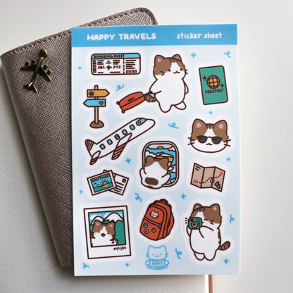 Happy Travels • Vinyl Sticker Sheet