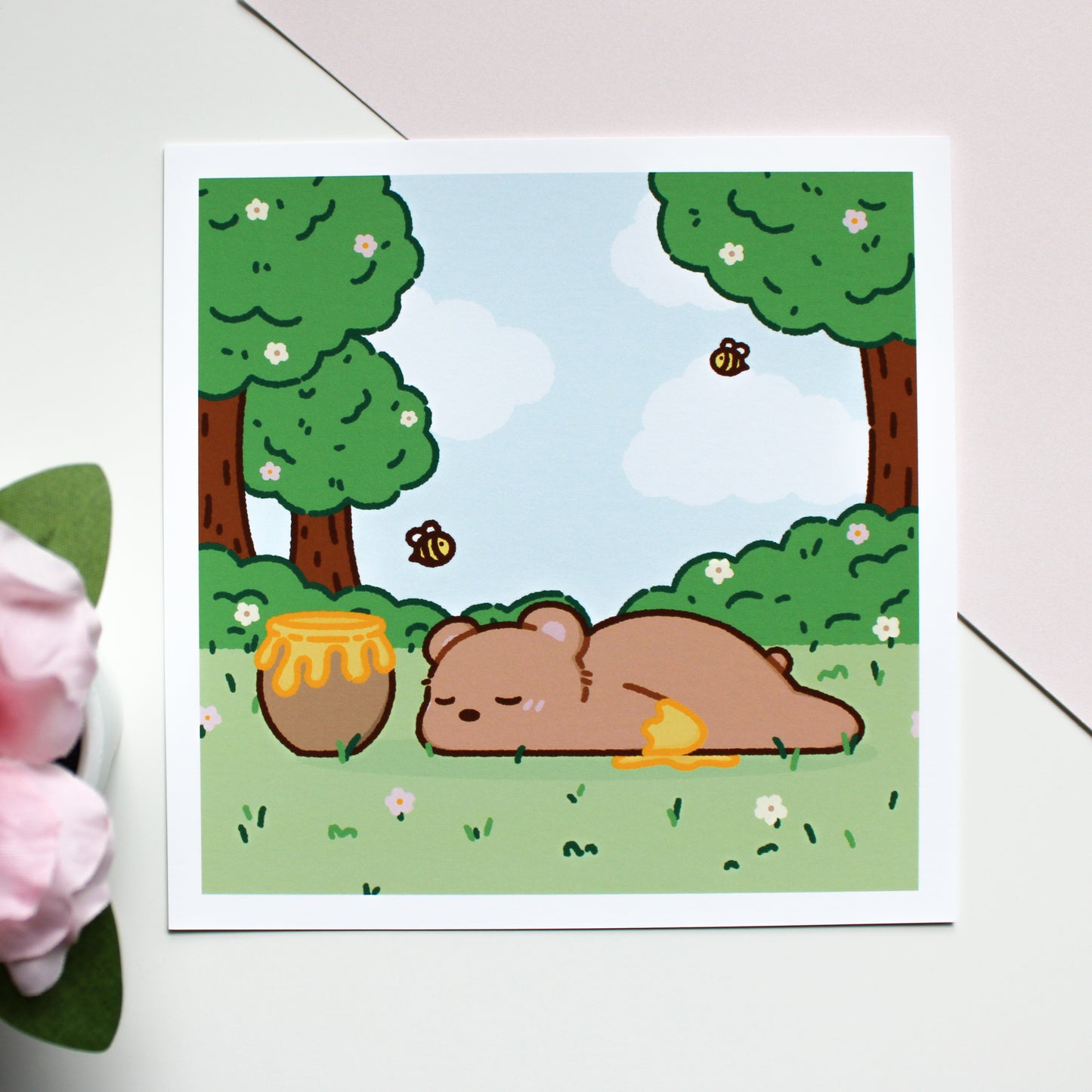 Sleeping Honey Beary • Art Print
