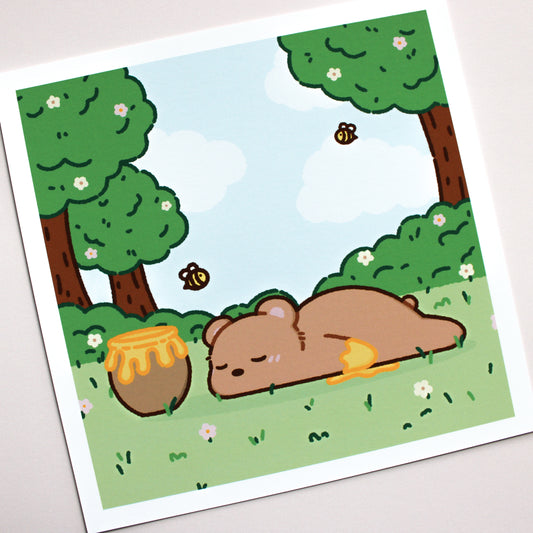 Sleeping Honey Beary • Art Print