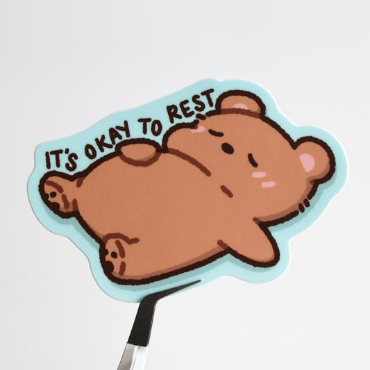 Beary It’s Okay To Rest • Vinyl Sticker
