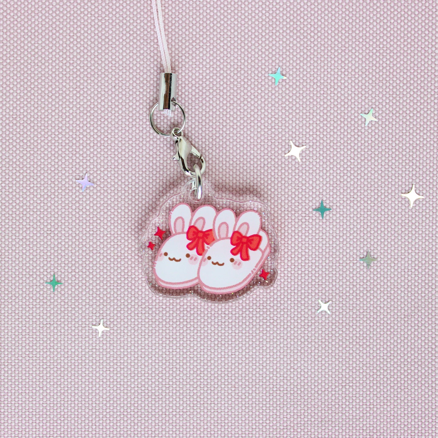 Rosie Slippers • Glittery Mini Keychain