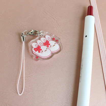 Rosie Slippers • Glittery Mini Keychain