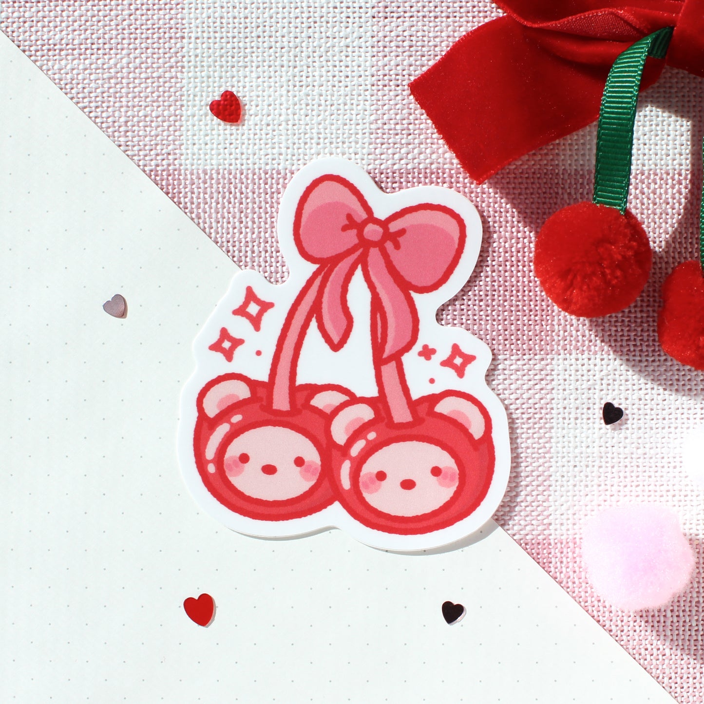 Cherry Beary • Vinyl Sticker