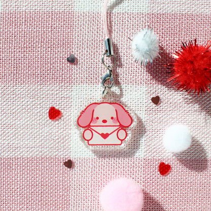 Mocha Love Letter • Glittery Mini Keychain