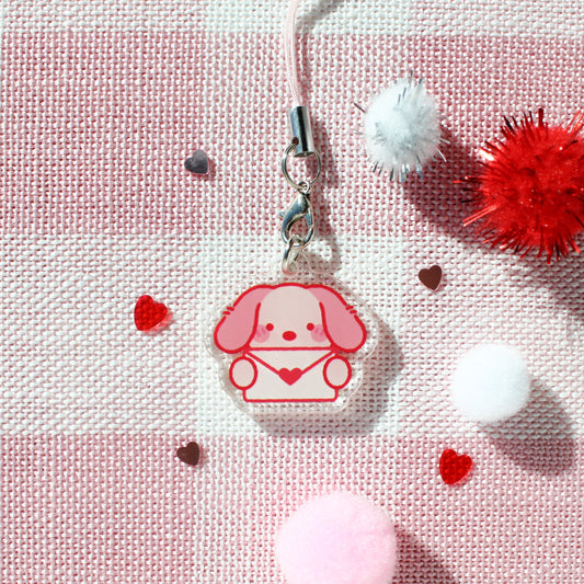 Mocha Love Letter • Glittery Mini Keychain