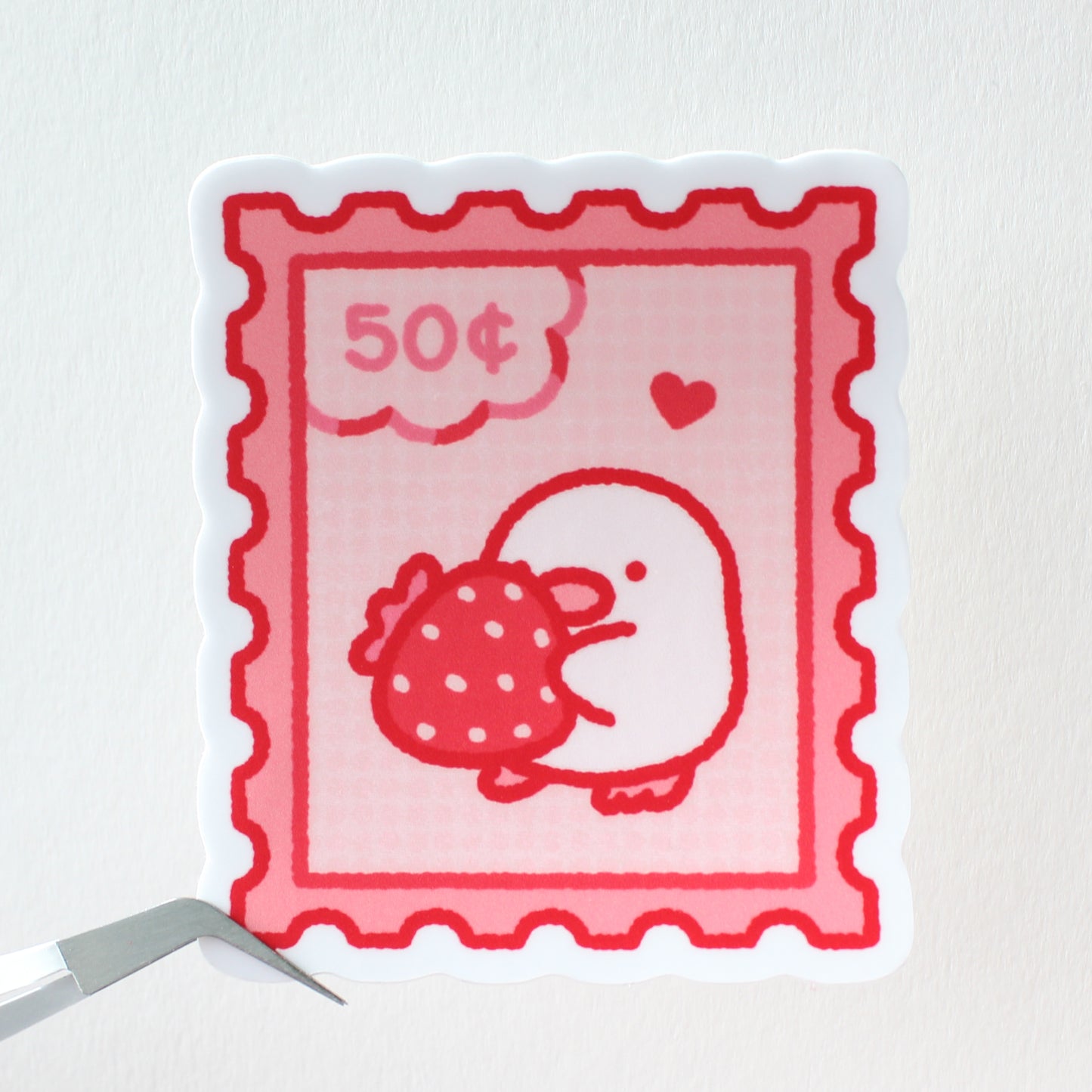 Lemon Strawberry Stamp • Vinyl Sticker