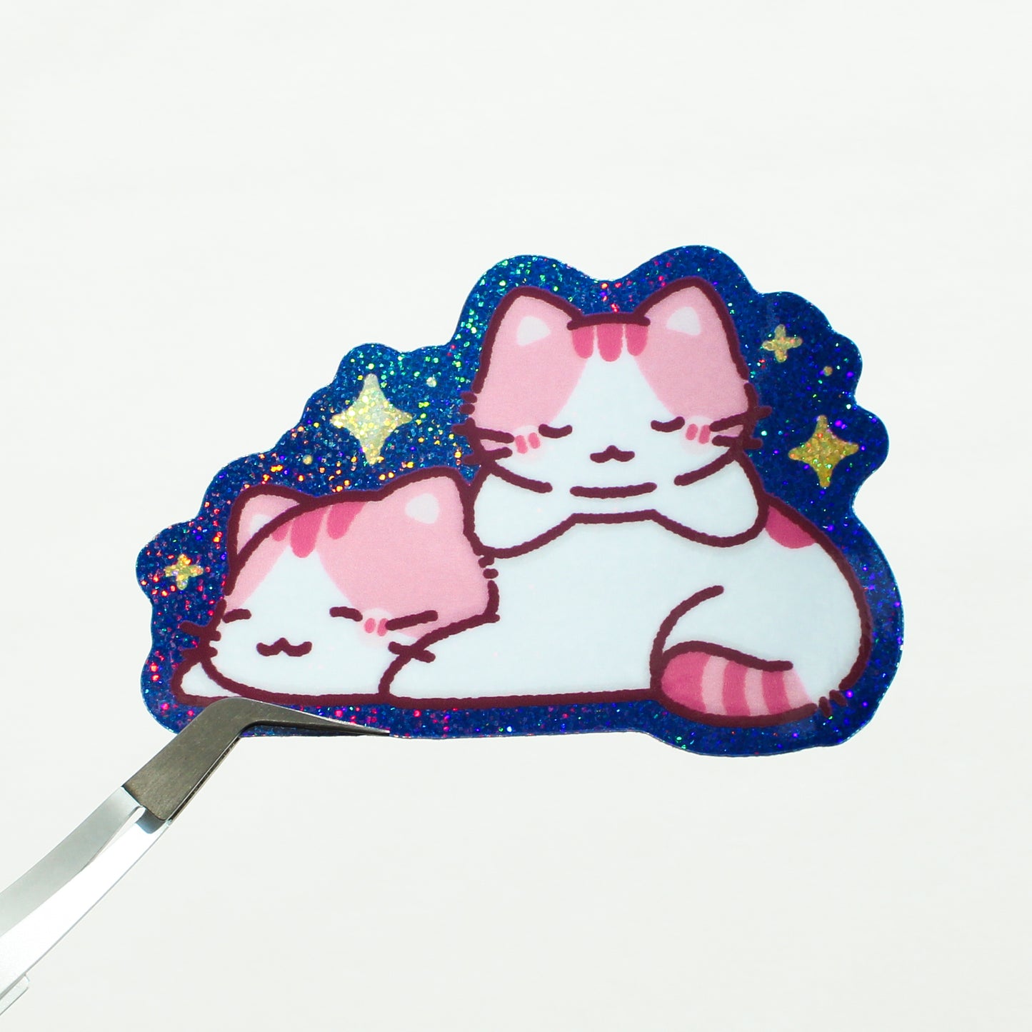 Miko Midnight Cuddles • Glittery Vinyl Sticker