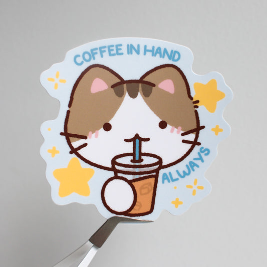 Miko Coffee in Hand • Vinyl Sticker